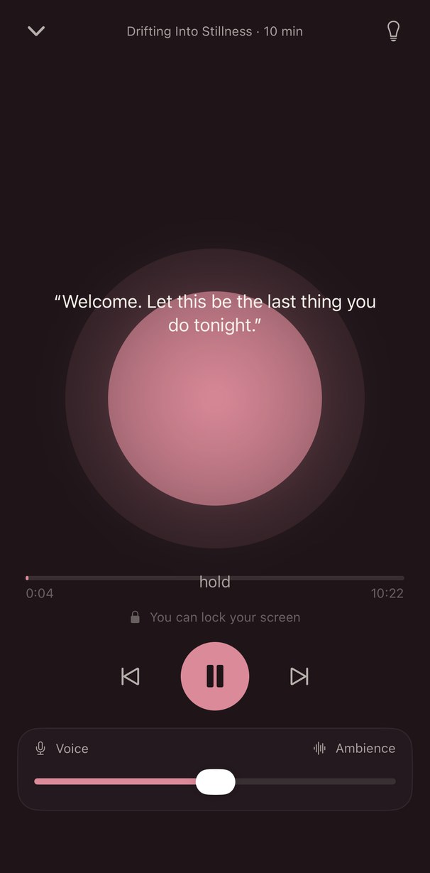 An AI-narrated meditation playing: Drifting Into Stillness